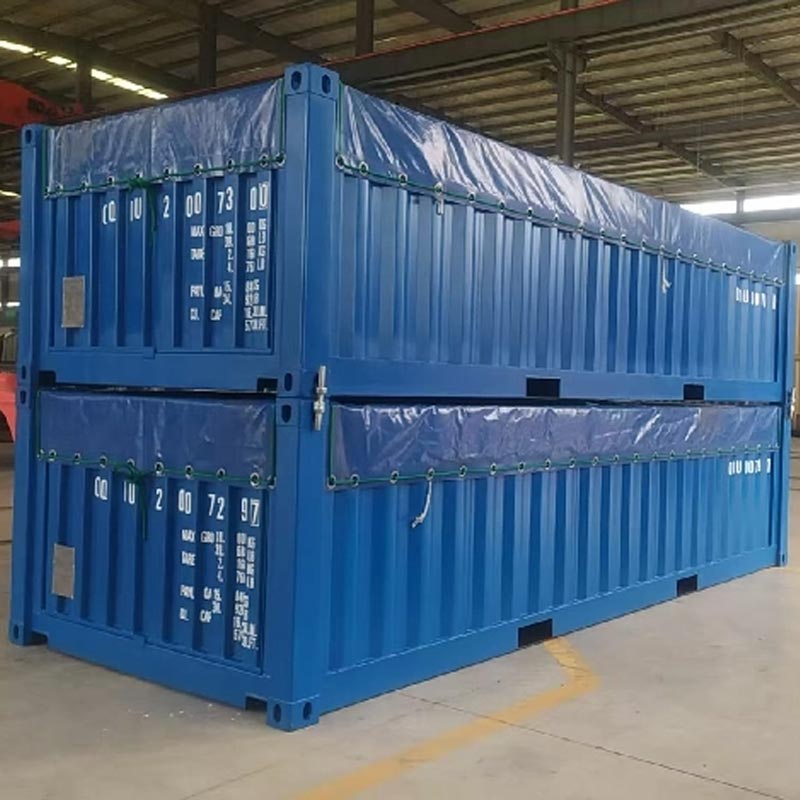 Contenitore con coperchio aperto a mezza altezza da 20 piedi