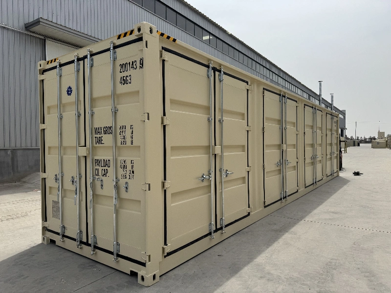 Contenitore cubo alto 40 piedi con 4 porte laterali